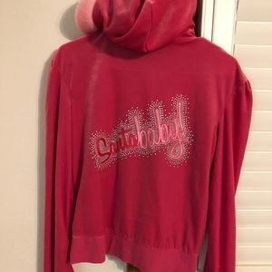 Velour VS Pink zip up hoodie